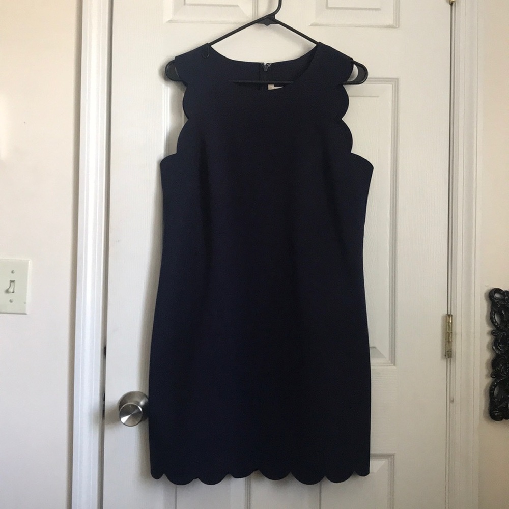 Scalloped Shift Dress- J Crew